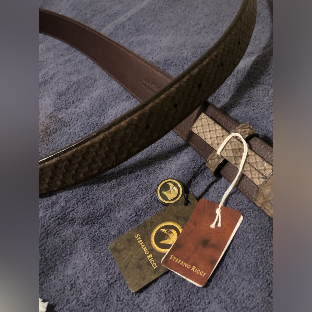 Stefano Ricci Real Python Leather Belt - Picture 5 of 5